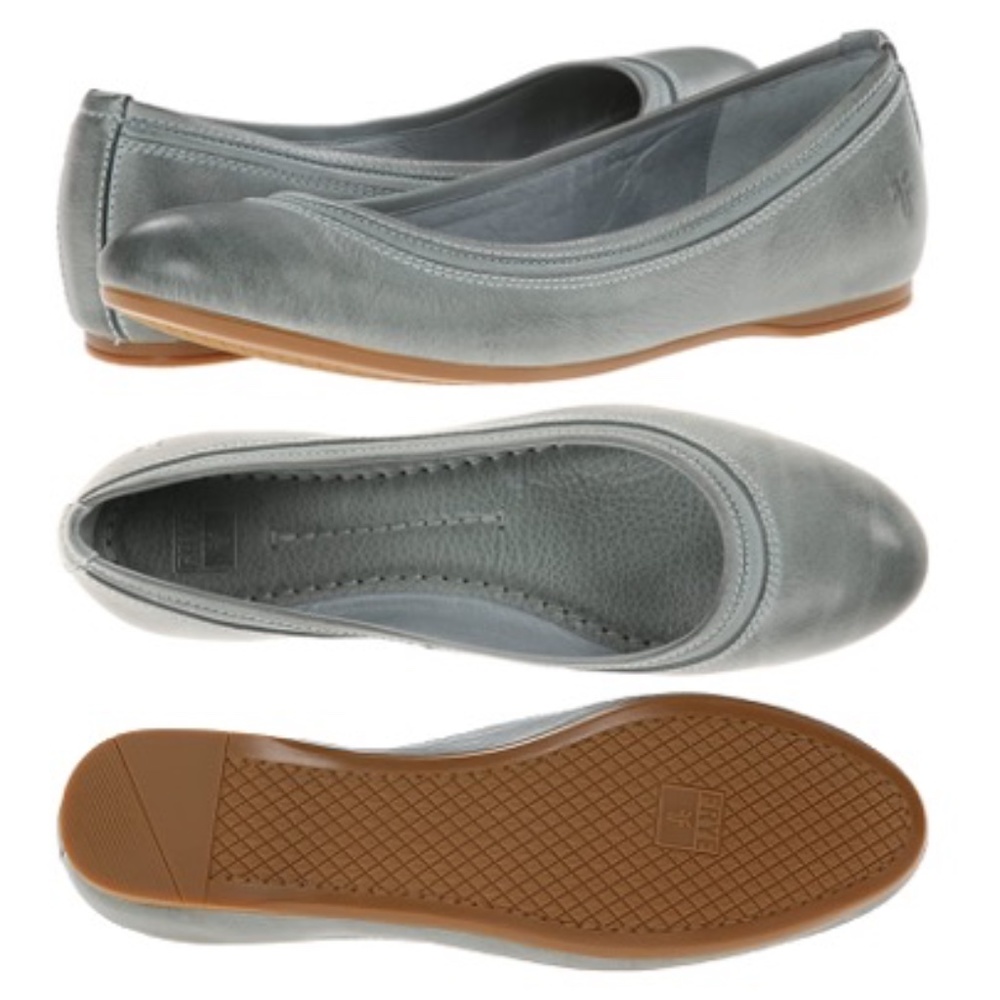 SALE Frye Agnes Ballet Flats - Aqua Soft Vintage Leather - sz. 7